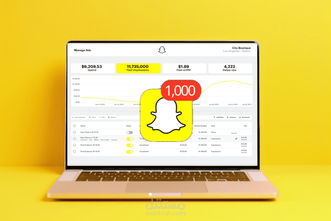 انشاء وادارة الحملات الاعلانية على سناب شات