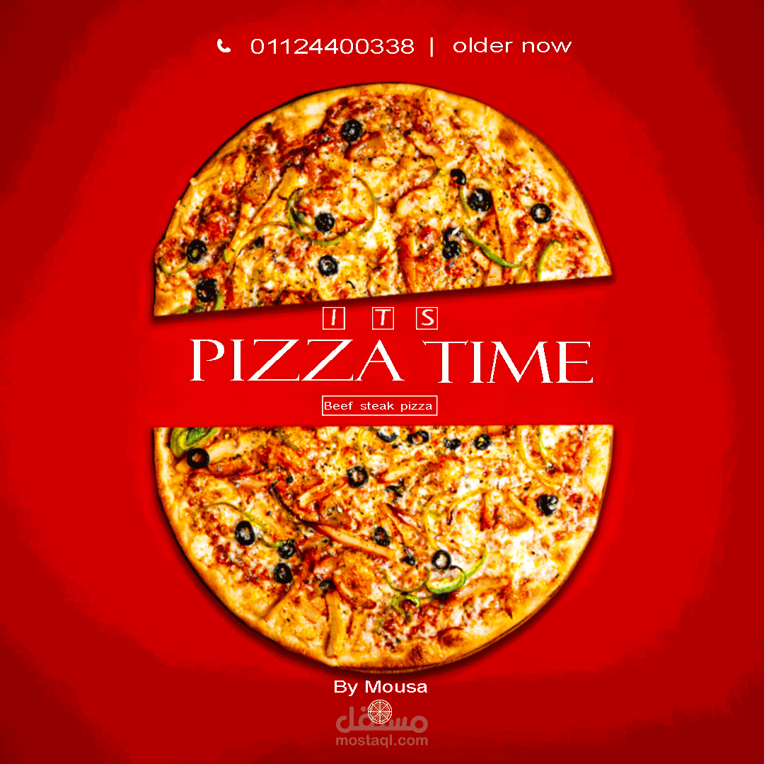 Pizza Time Restaurant Marketing Graphics