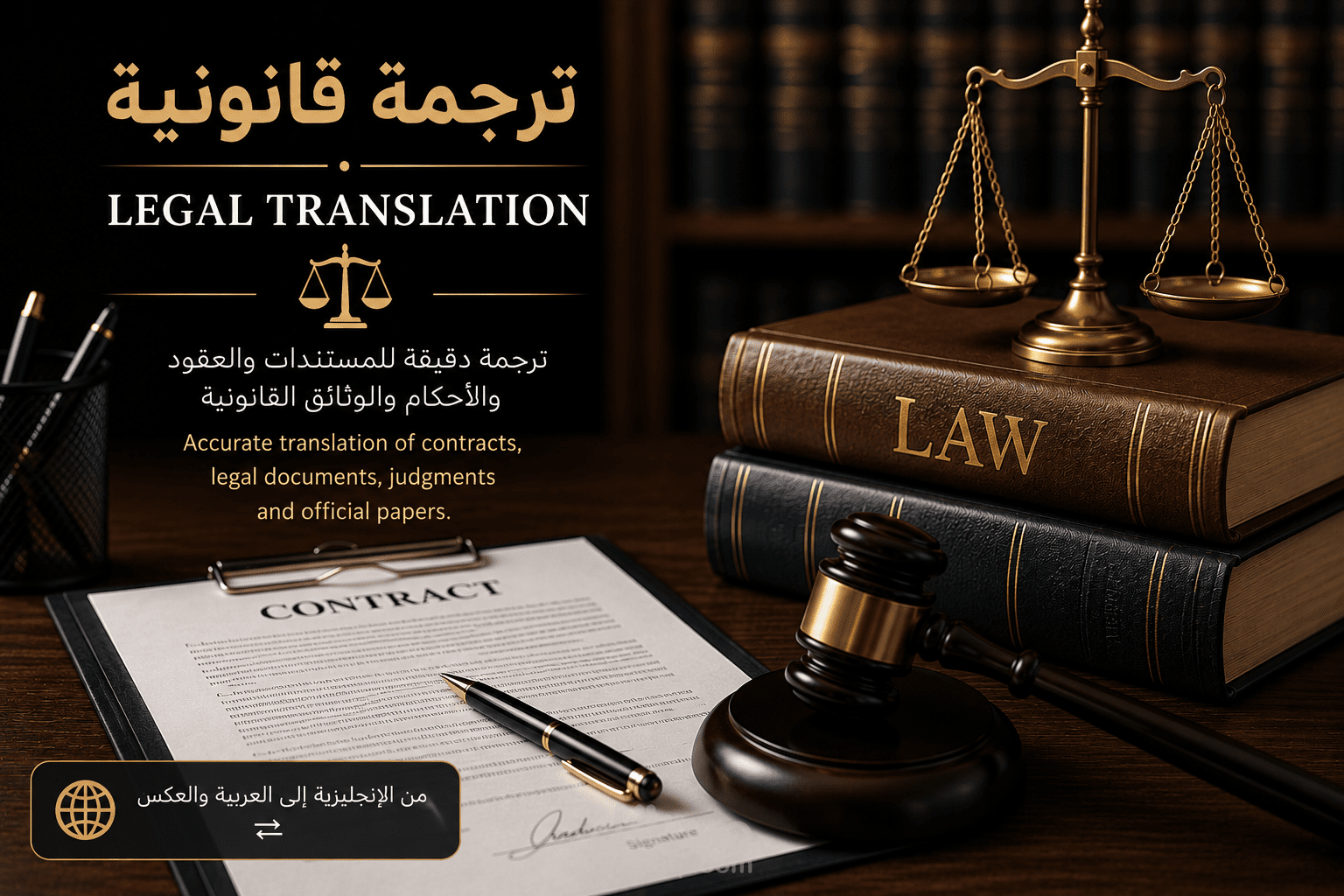 عينة ترجمة قانونية احترافية (إنجليزي ↔ عربي)