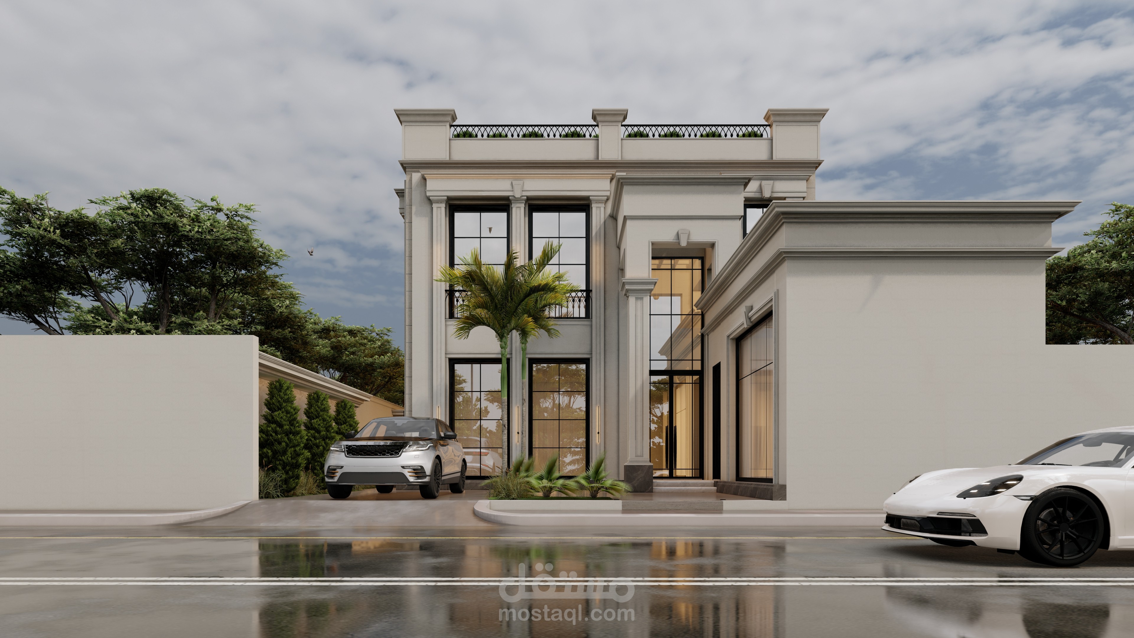 تصميم معماري وواجهات فيلا - الرياض
