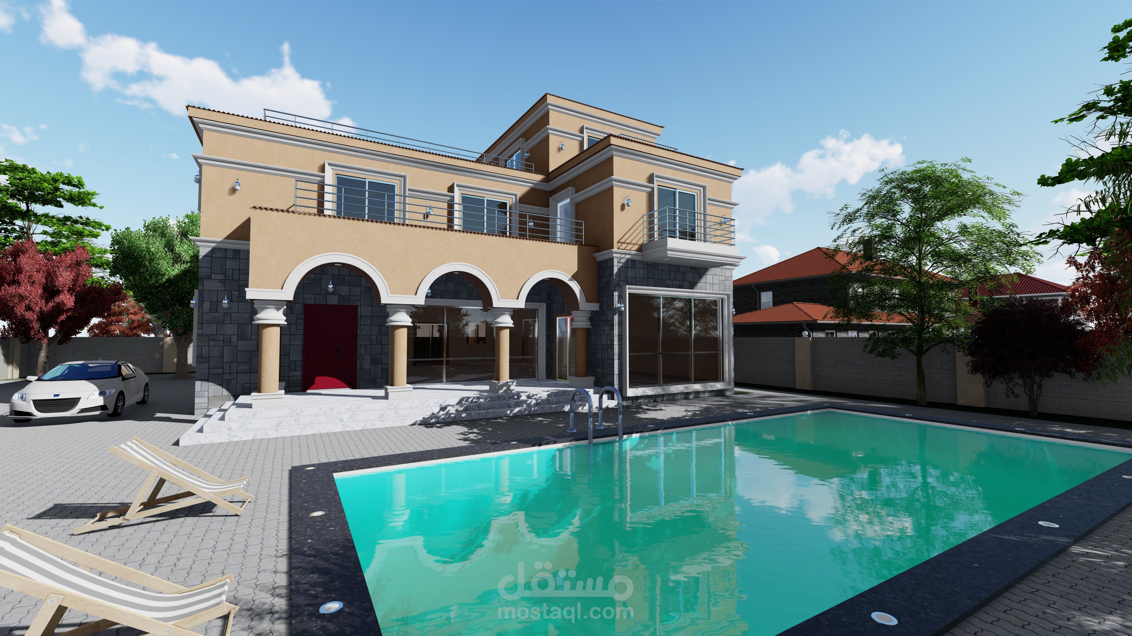 تصميم خارجي لفيلا