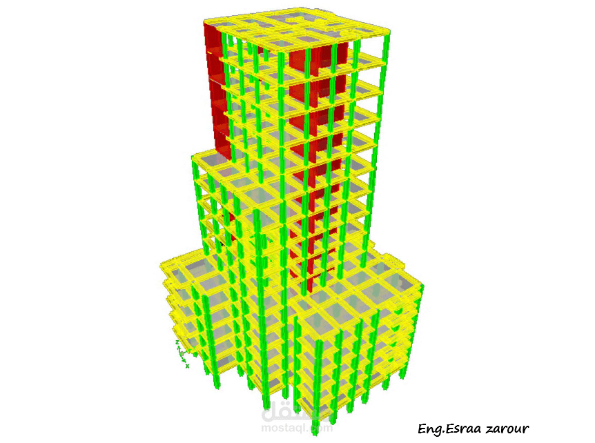 تصميم انشائي وزلزالي لبرج سكني