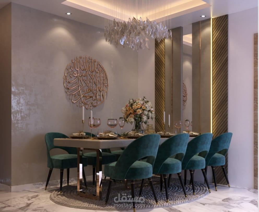 تصميم داخلي لغرفة طعام