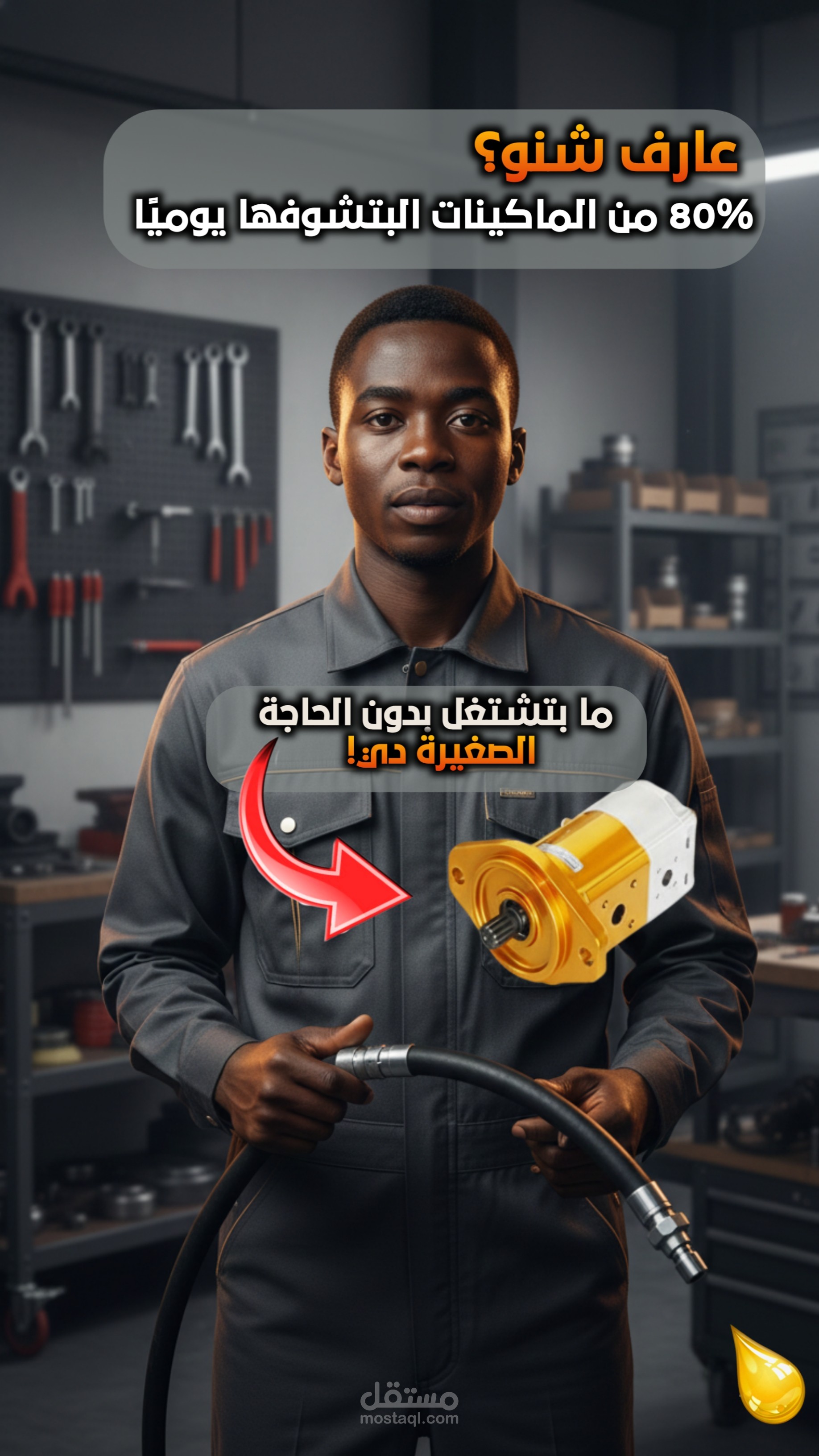 مونتاج فيديو ريلز احترافي عن الهيدروليك – تحسين وإضافة نصوص ومؤثرات