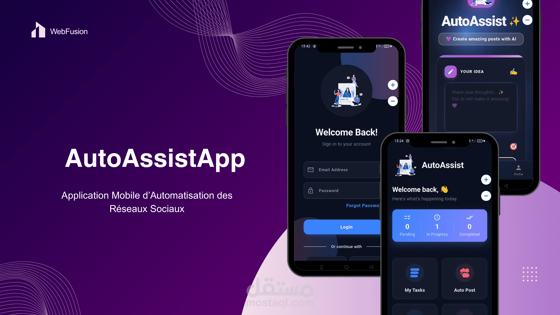 AutoAssistApp: منصة متكاملة مدعومة بالذكاء الاصطناعي لإدارة وجدولة محتوى التواصل الاجتماعي