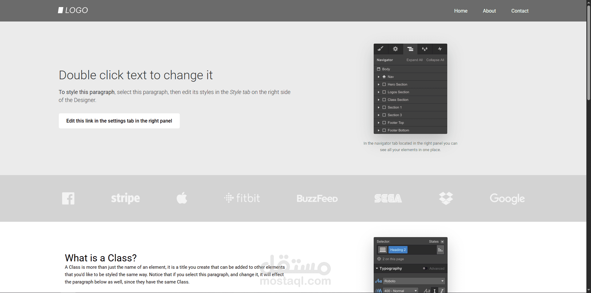 Landing Page – واجهة أولى قابلة للتخصيص باستخدام HTML CSS