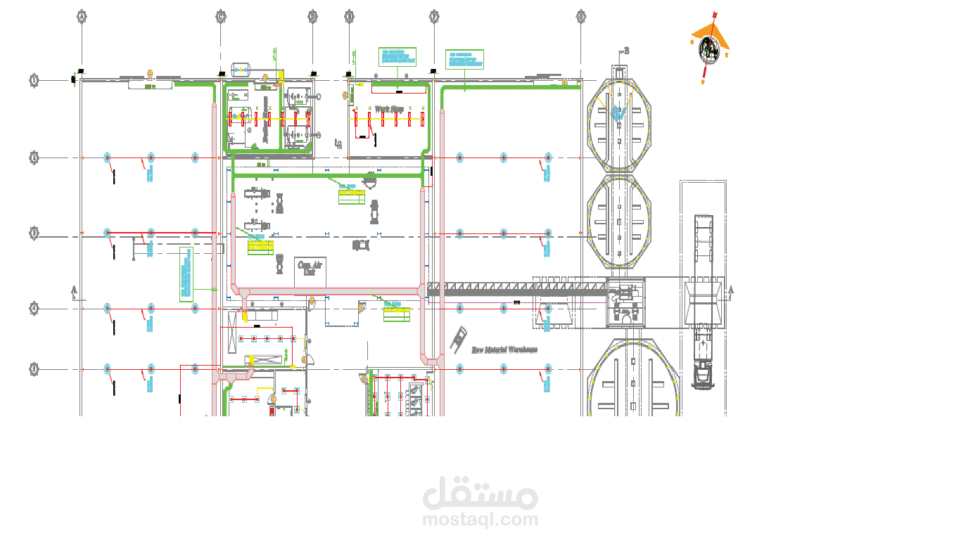 تصميم وتنفيذ مشروع اناره لمصنع    CAD