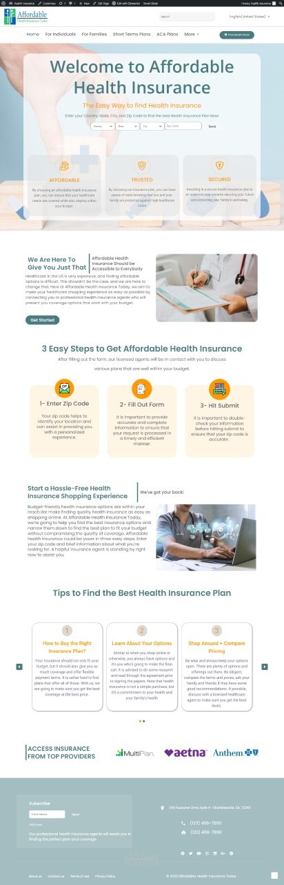 Health insurance website
