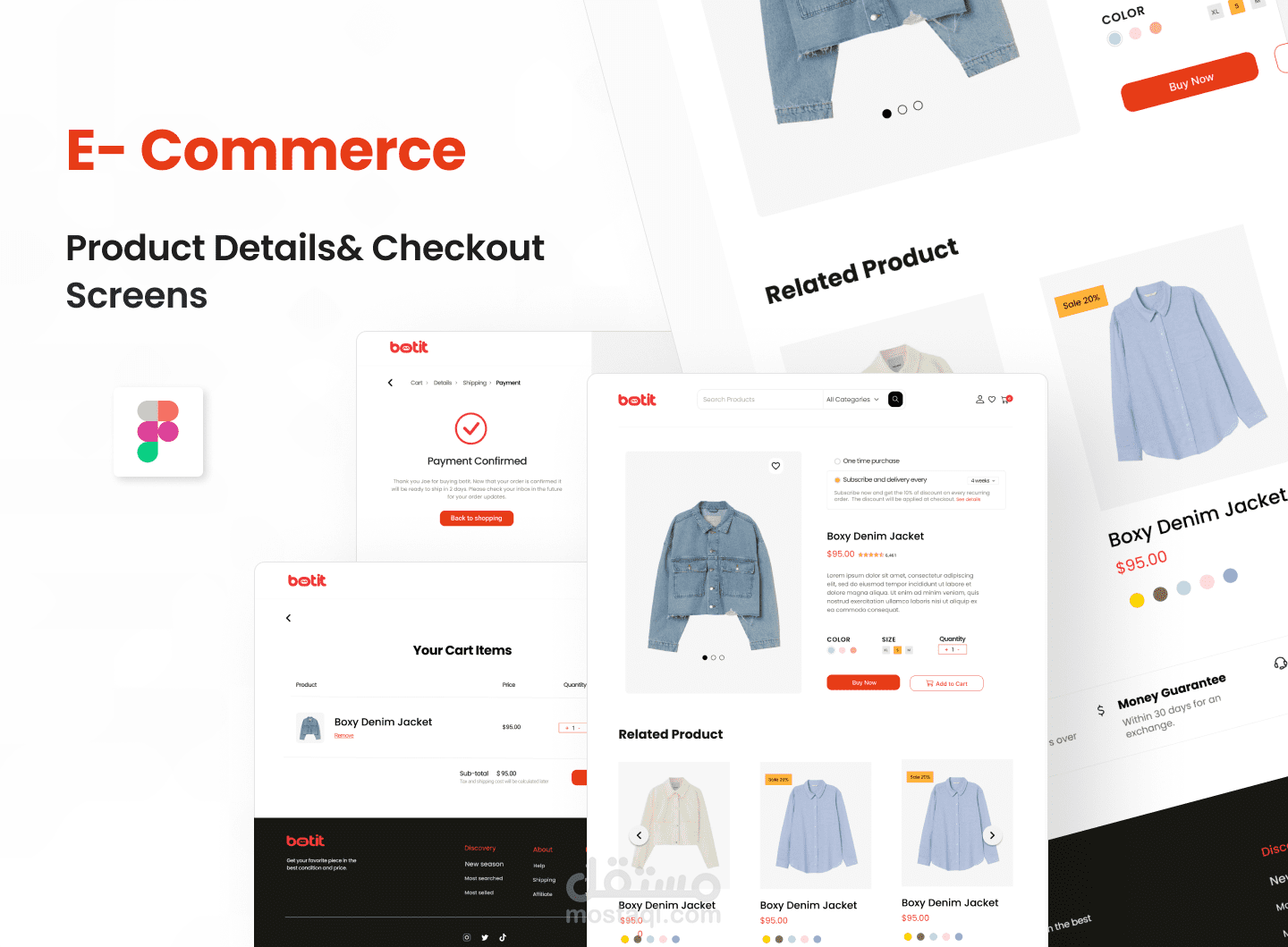 E-commerce (product details & checkout Screens)