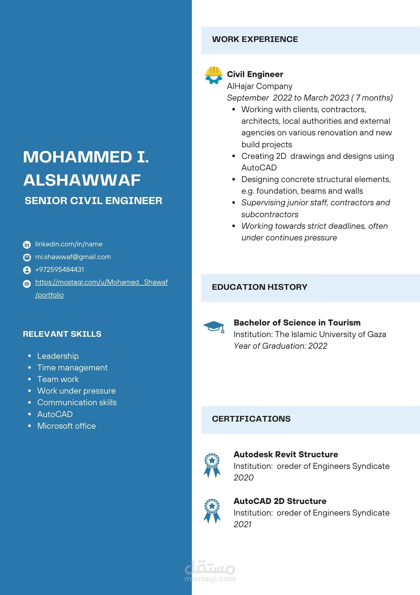 اعداد و تنسيق السيرة الذاتية CV