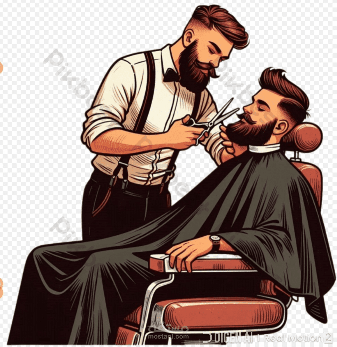 فيديو لمحل حلاقه