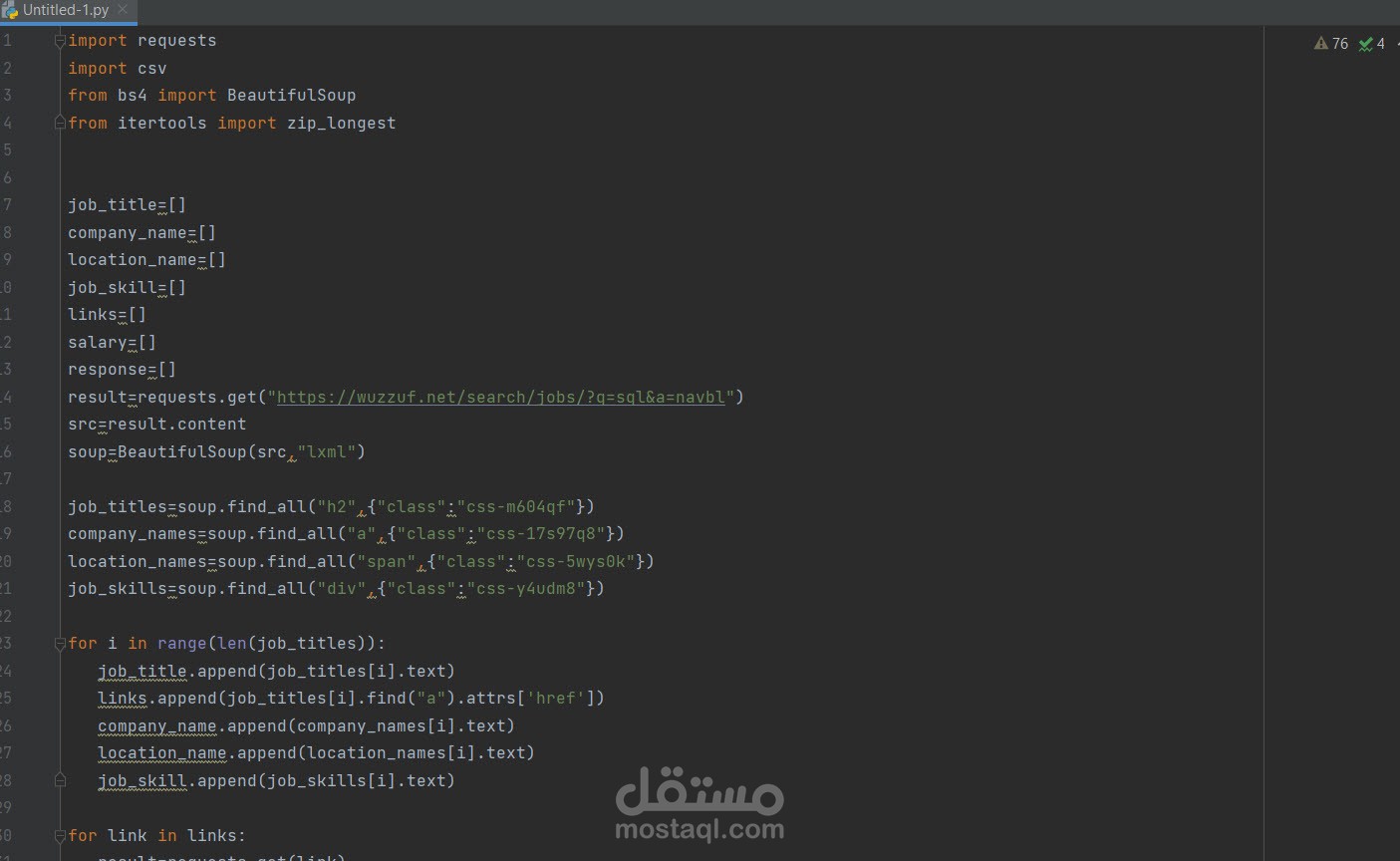 web scrapping