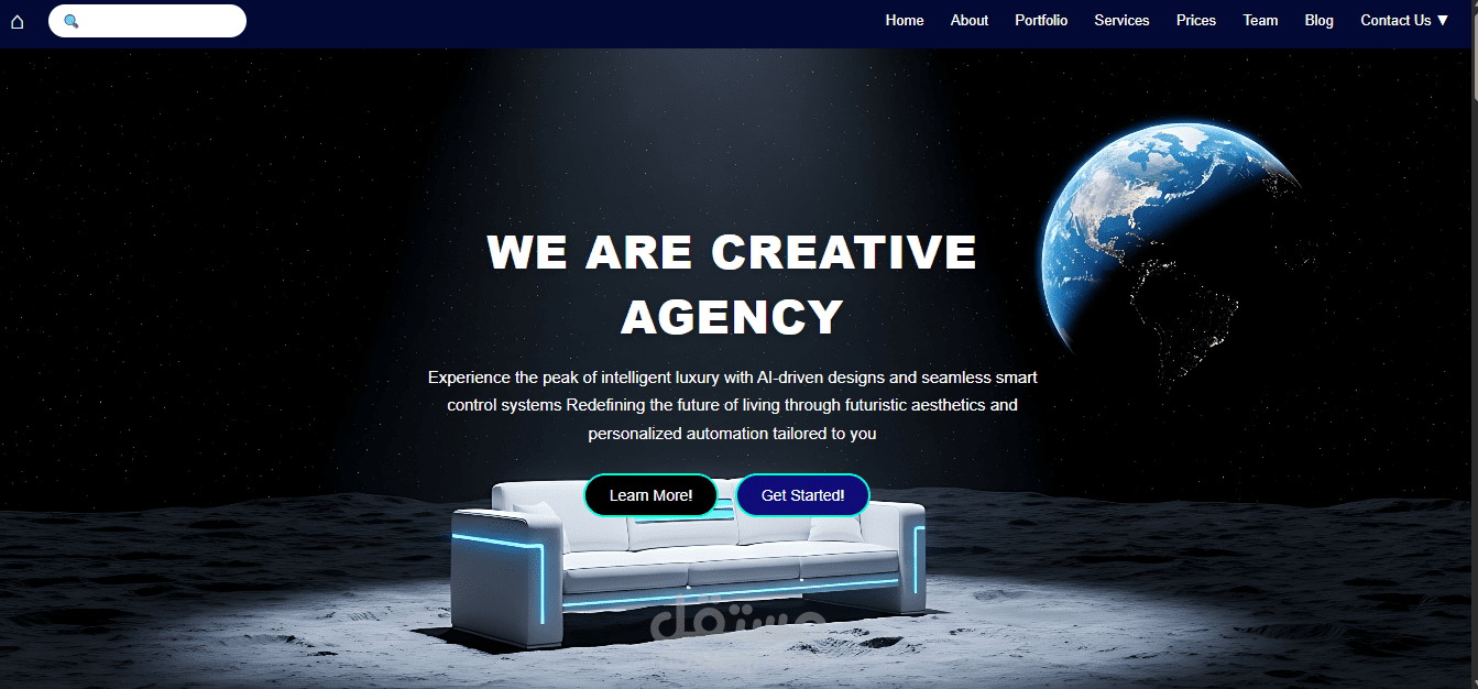 مشروع Smart Home Agency - واجهات مستخدم عصرية متجاوبة