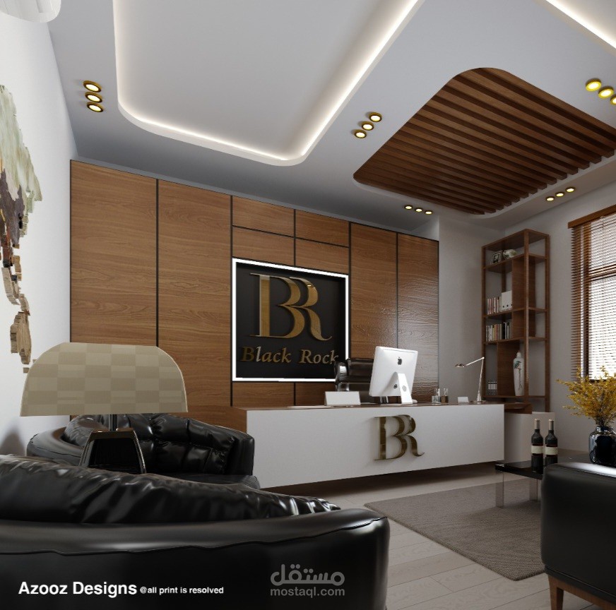 تصميم وتنفيذ متكامل لمقر شركة مقاولات