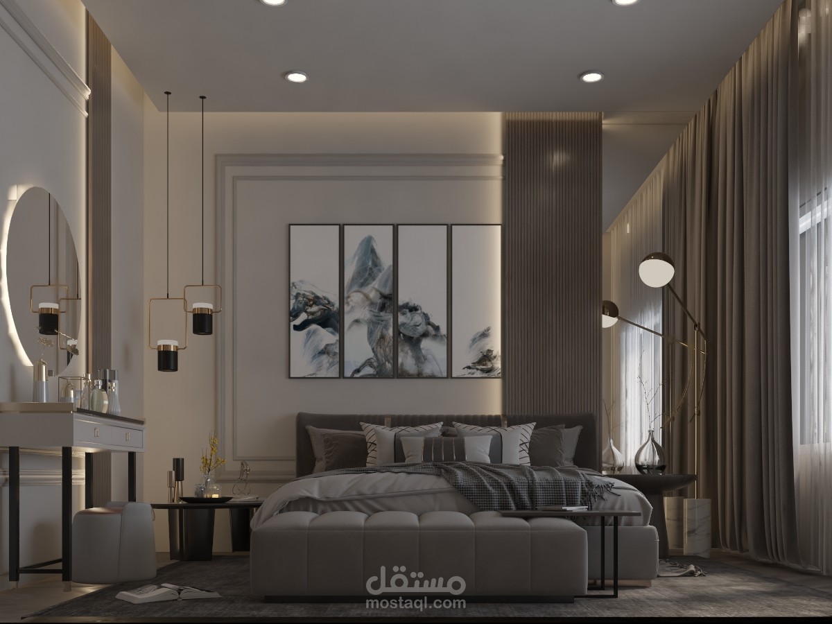 تصميم غرفة نوم ماستر في سلطنة عمان , صلالة