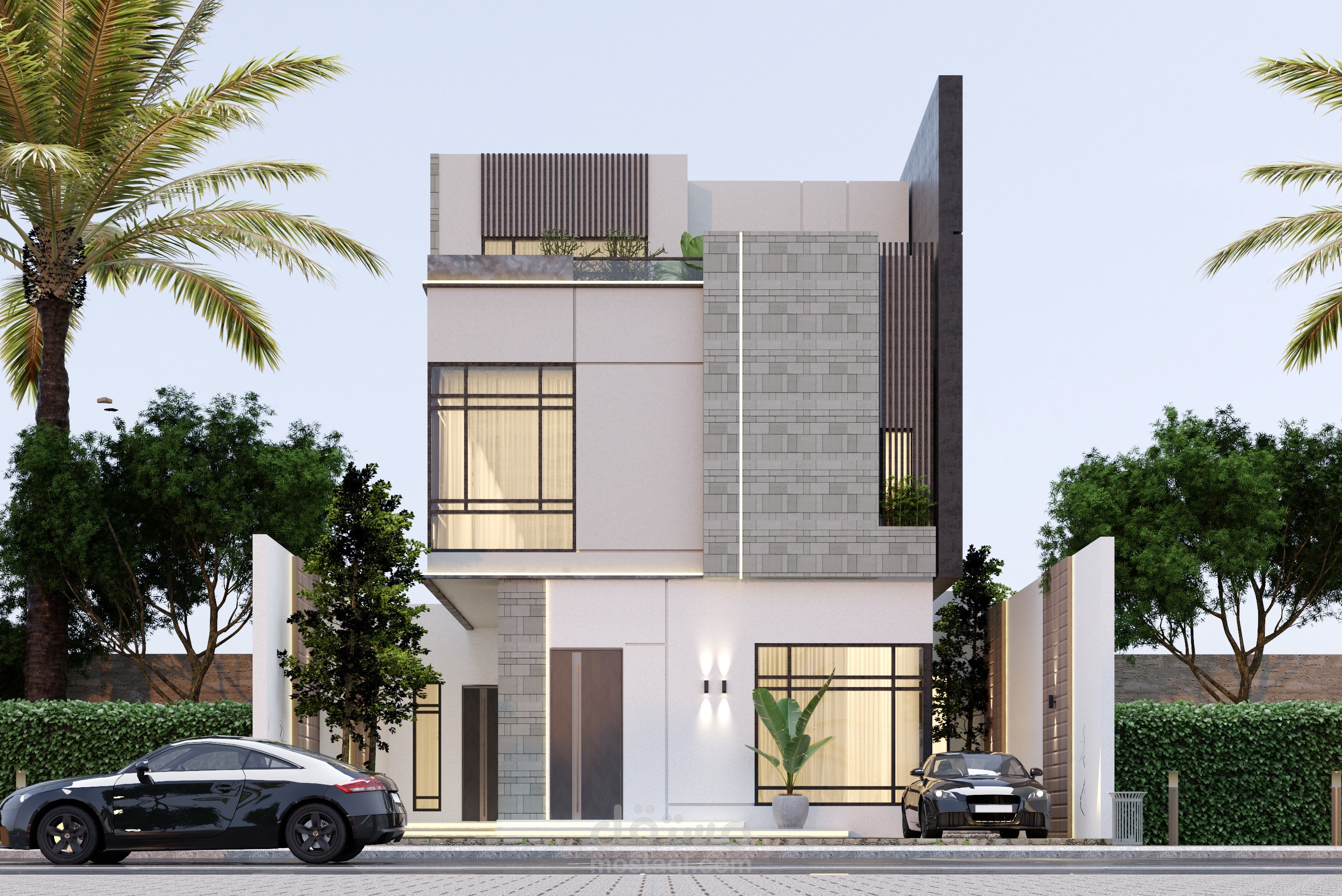 تصميم خارجي لواجهة فيلا | Modern Villa For Mr.umma abdelaziz
