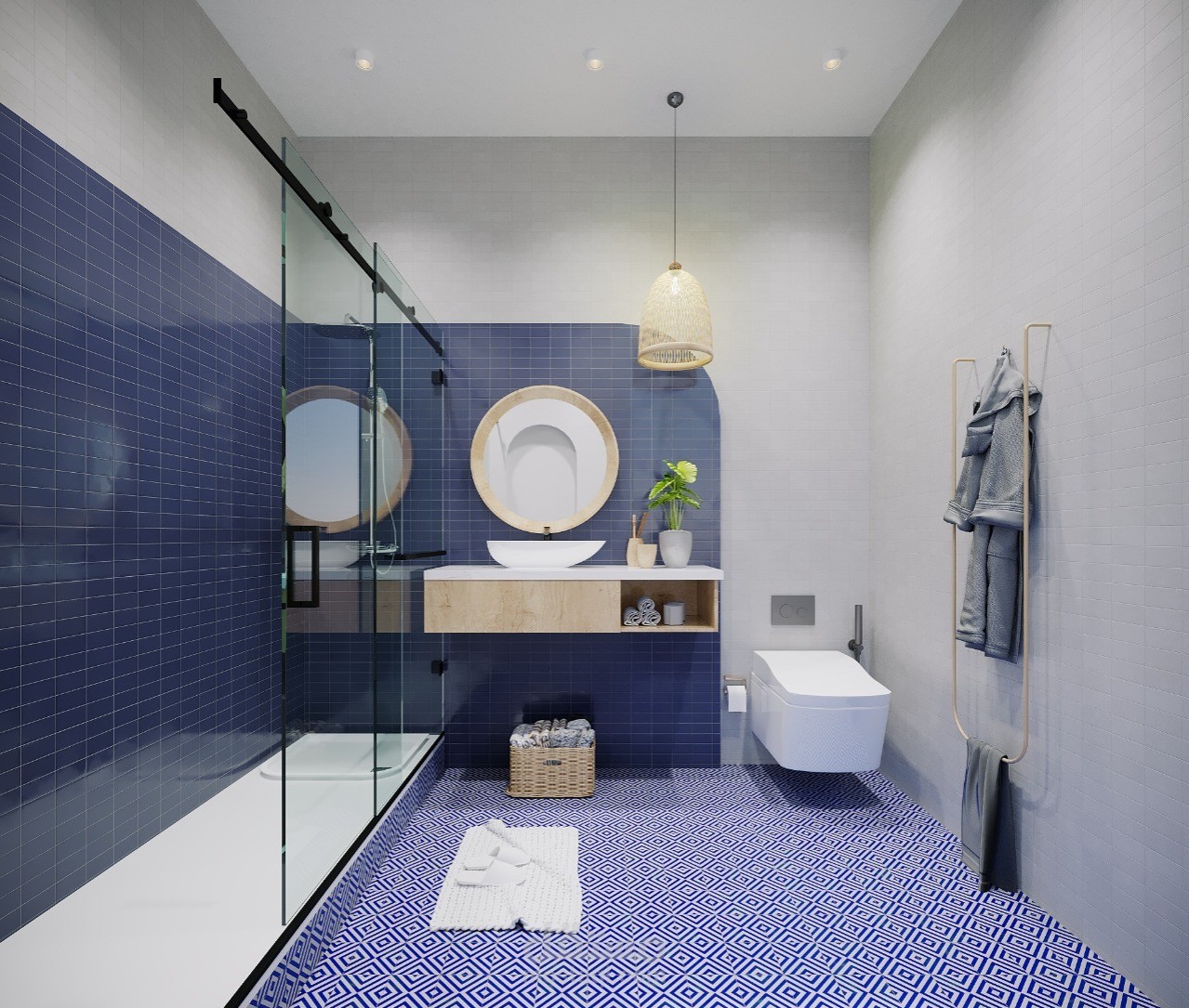 تصميم داخلي لحمام | bathroom interior design