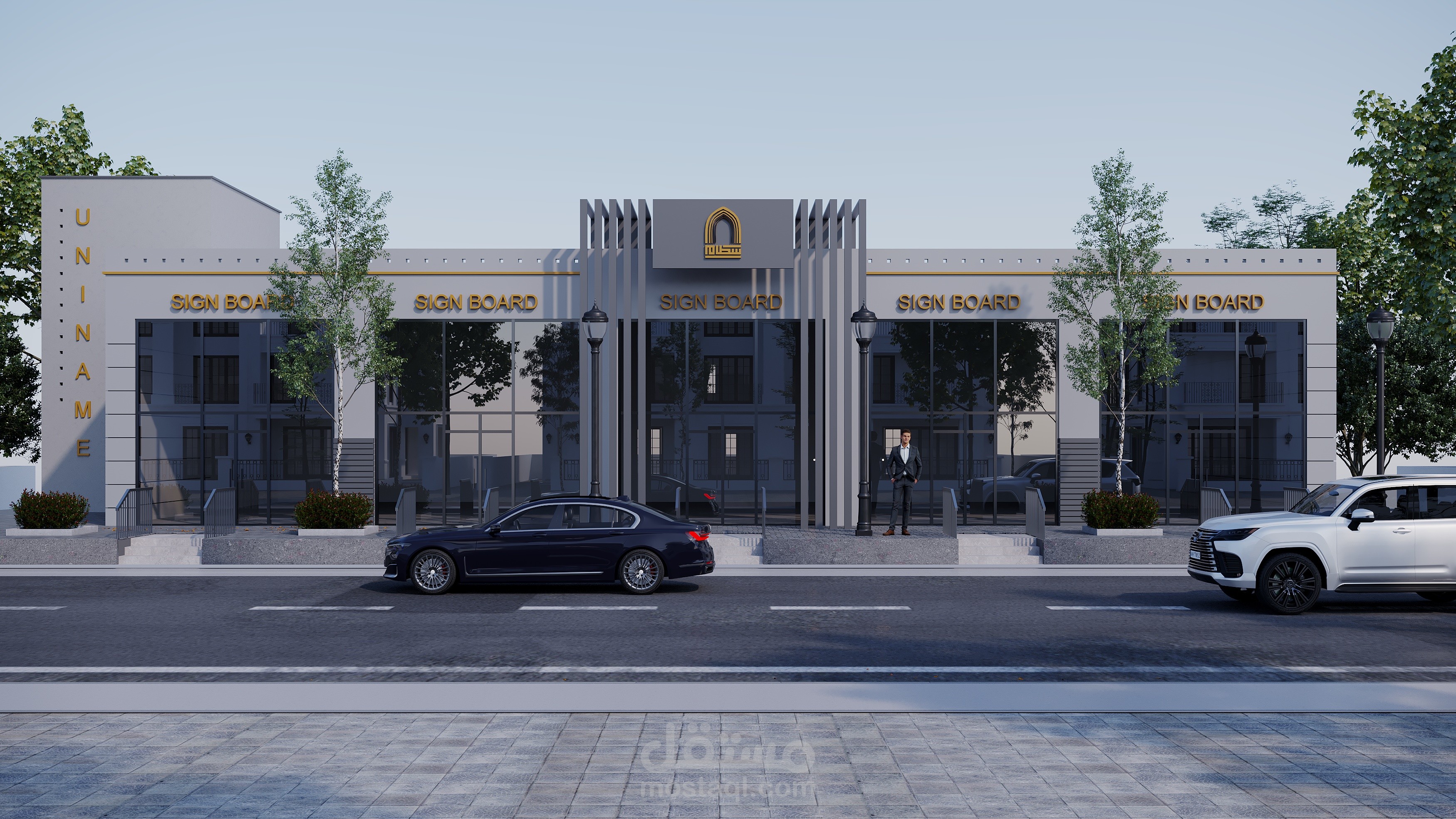 تصميم واجهة محلات تجارية