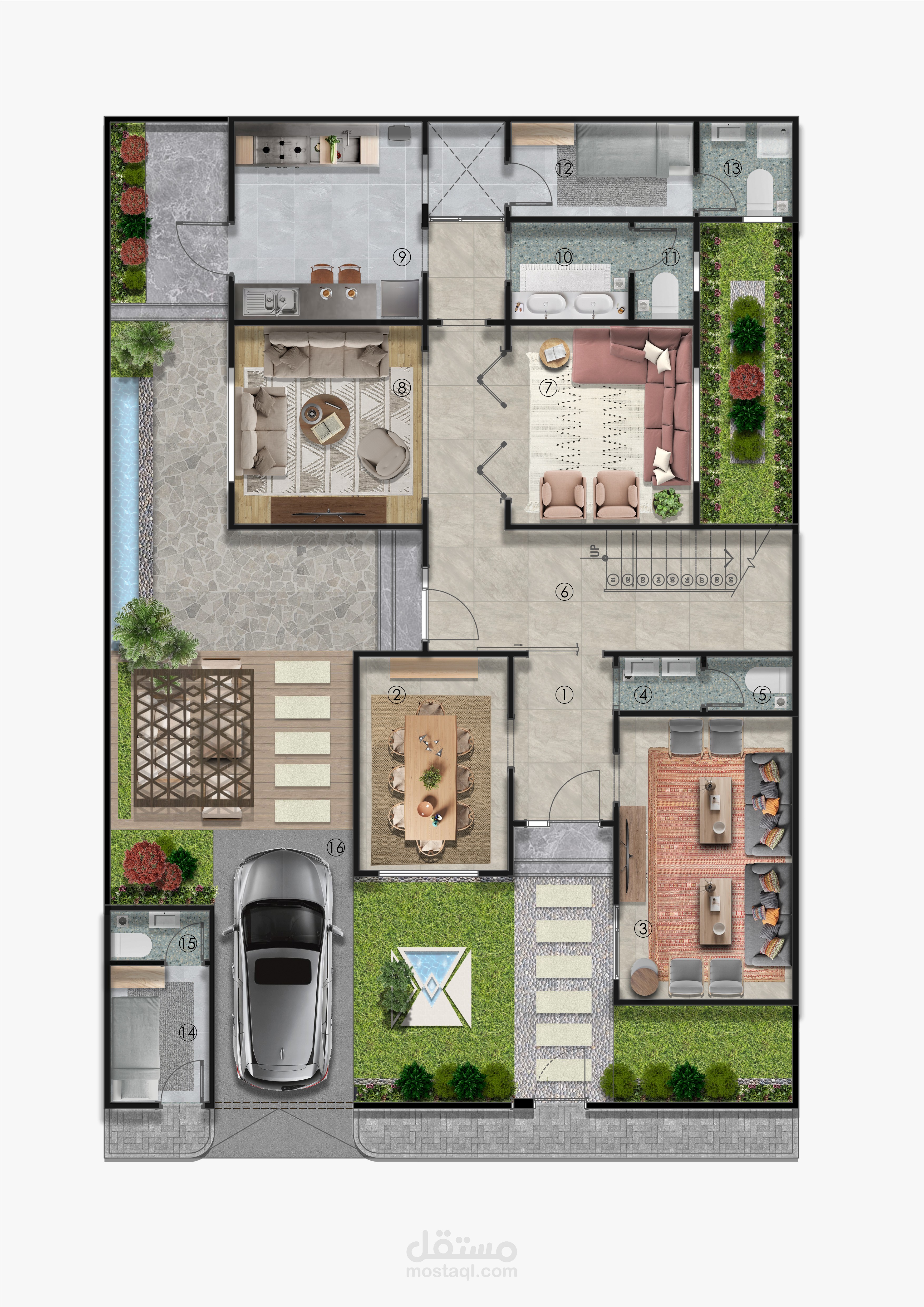 اظهار معماري لمساقط افقية