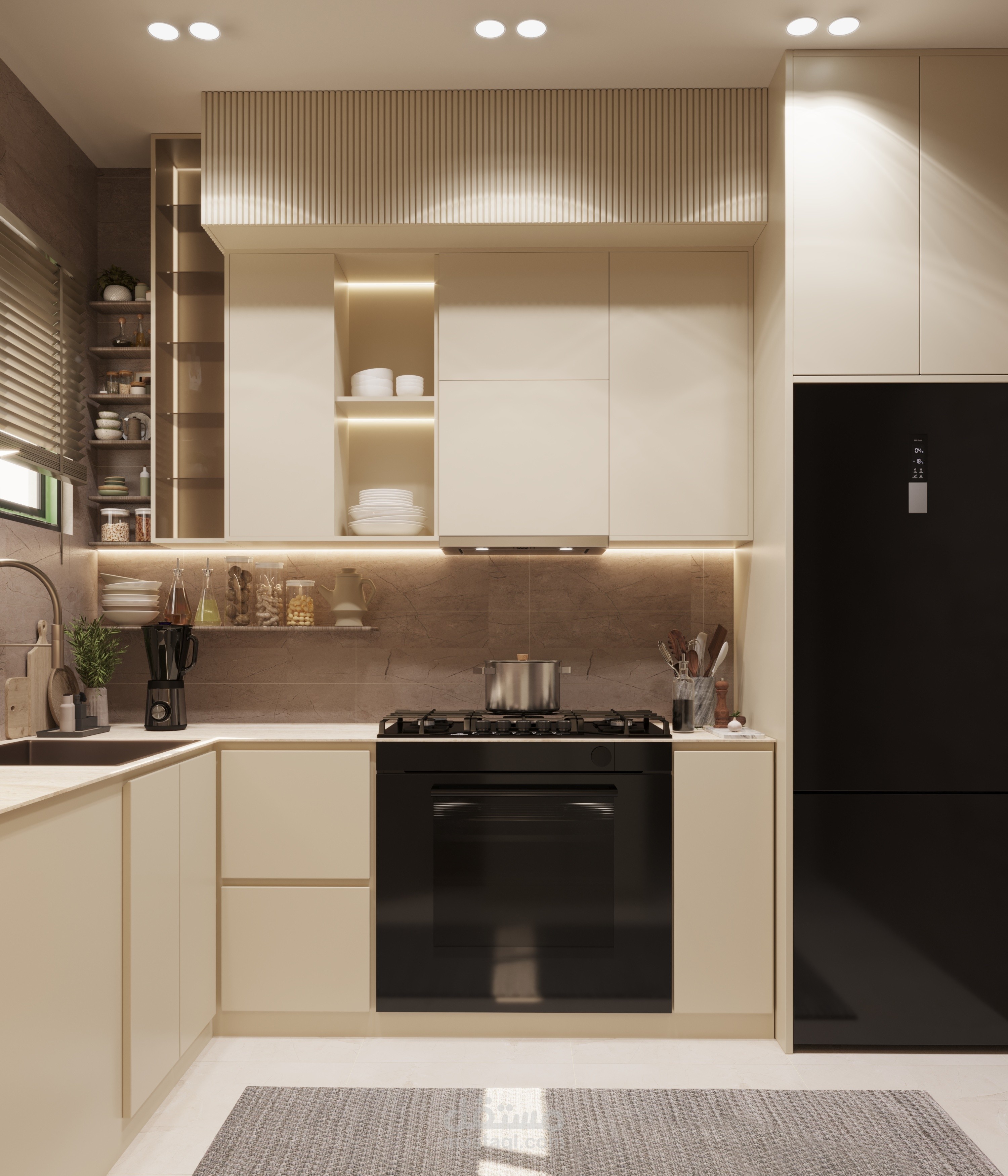 تصميم داخلي لمطبخ صغير