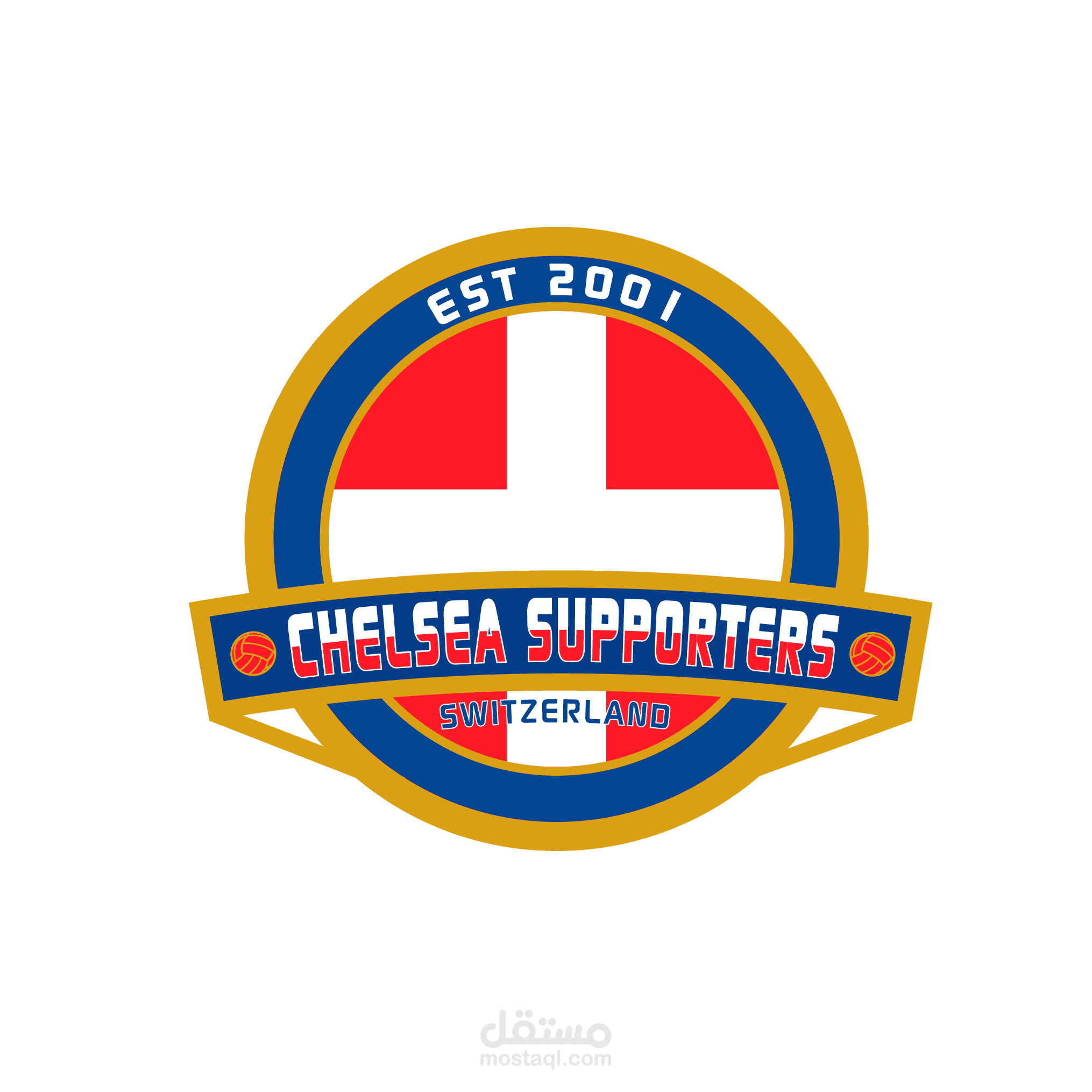 شعار لمحبي نادي تشيلسي ب سويسرا من تصميمي