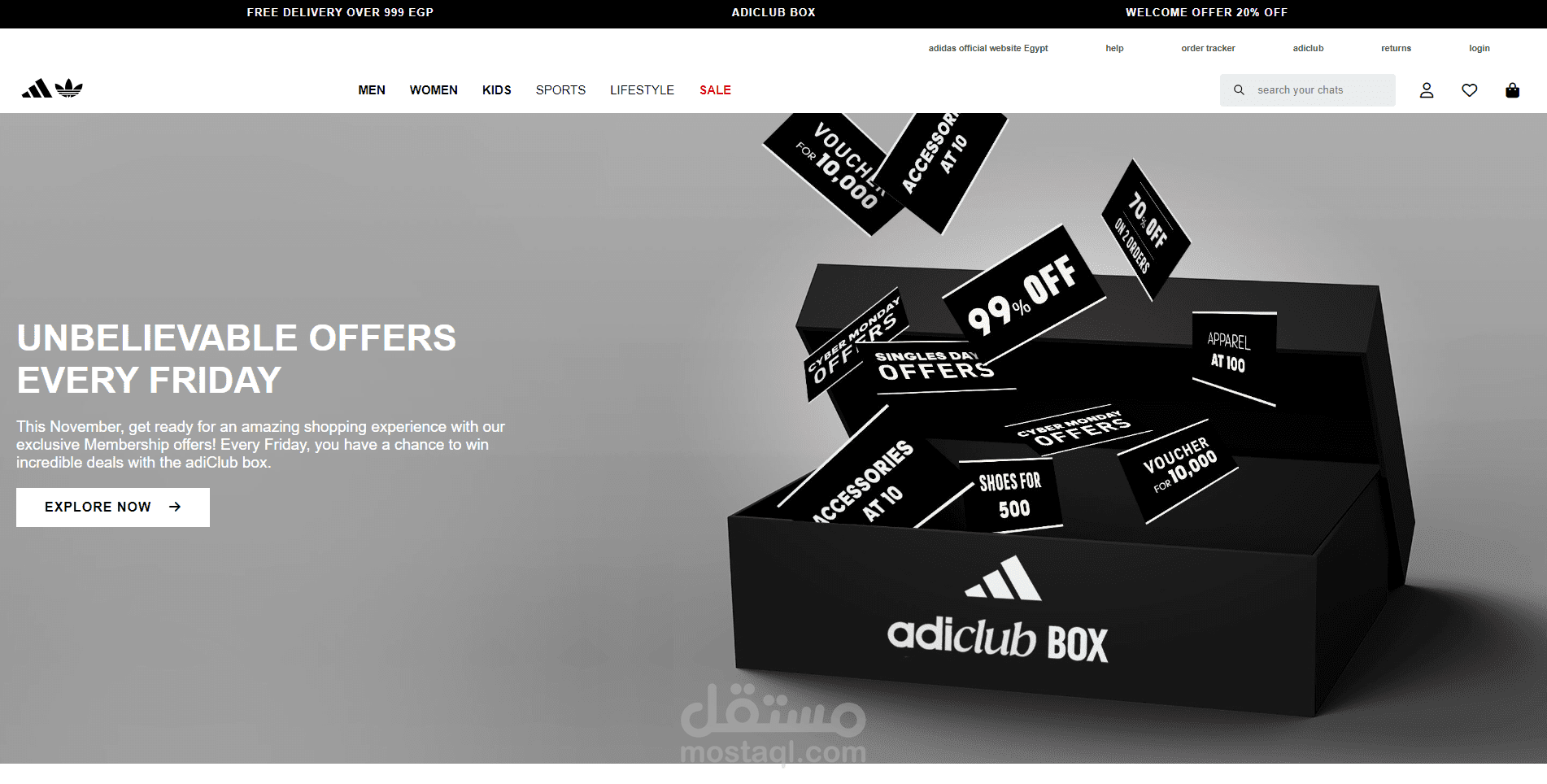 Adidas landing page clone