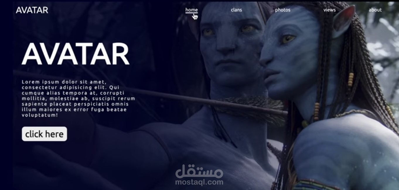موقع ويب بإستخدام html , css