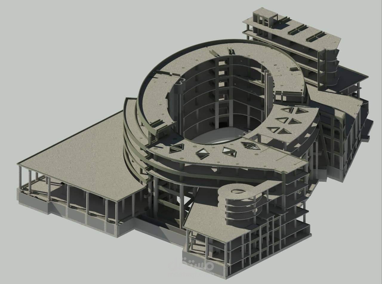 موديلنج 3d + حصر كميات خرسانه