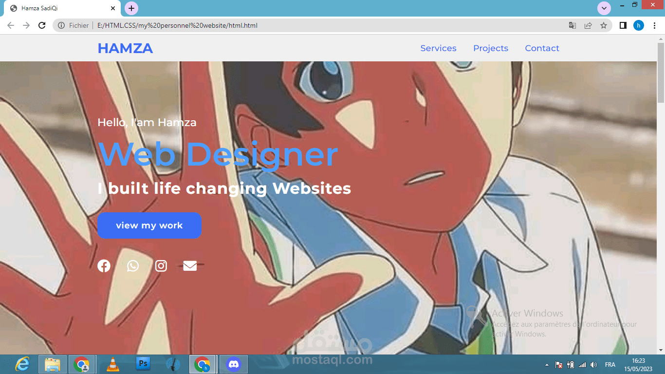 بناء موقع احترافي بواسطة HTML et CSS