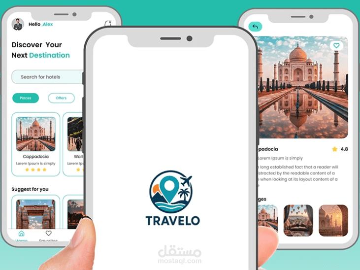تطبيق Travelo - تطبيق سياحي حديث مبني بـ Flutter
