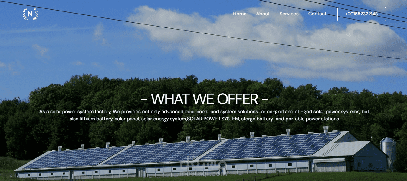 انشاء موقع لشركه الكيان سولار باستخدام WordPress