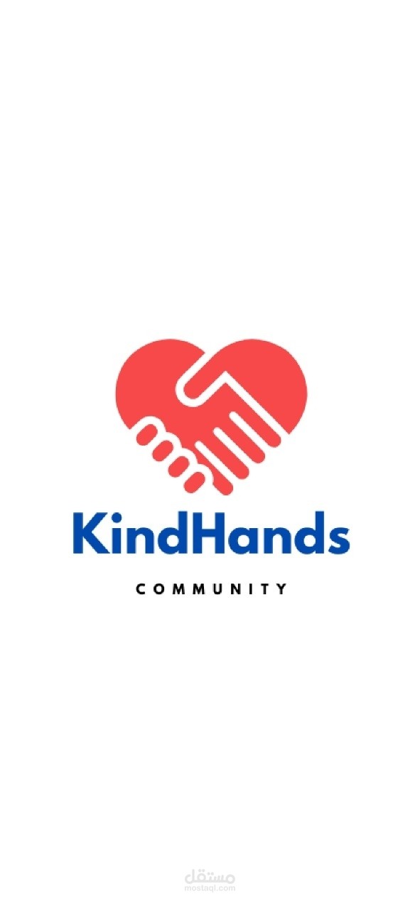 صفحه تسجيل دخول لتطبيق تصميم صفحة تسجيل دخول لتطبيق تطوعي (KindHands) – UI/UX