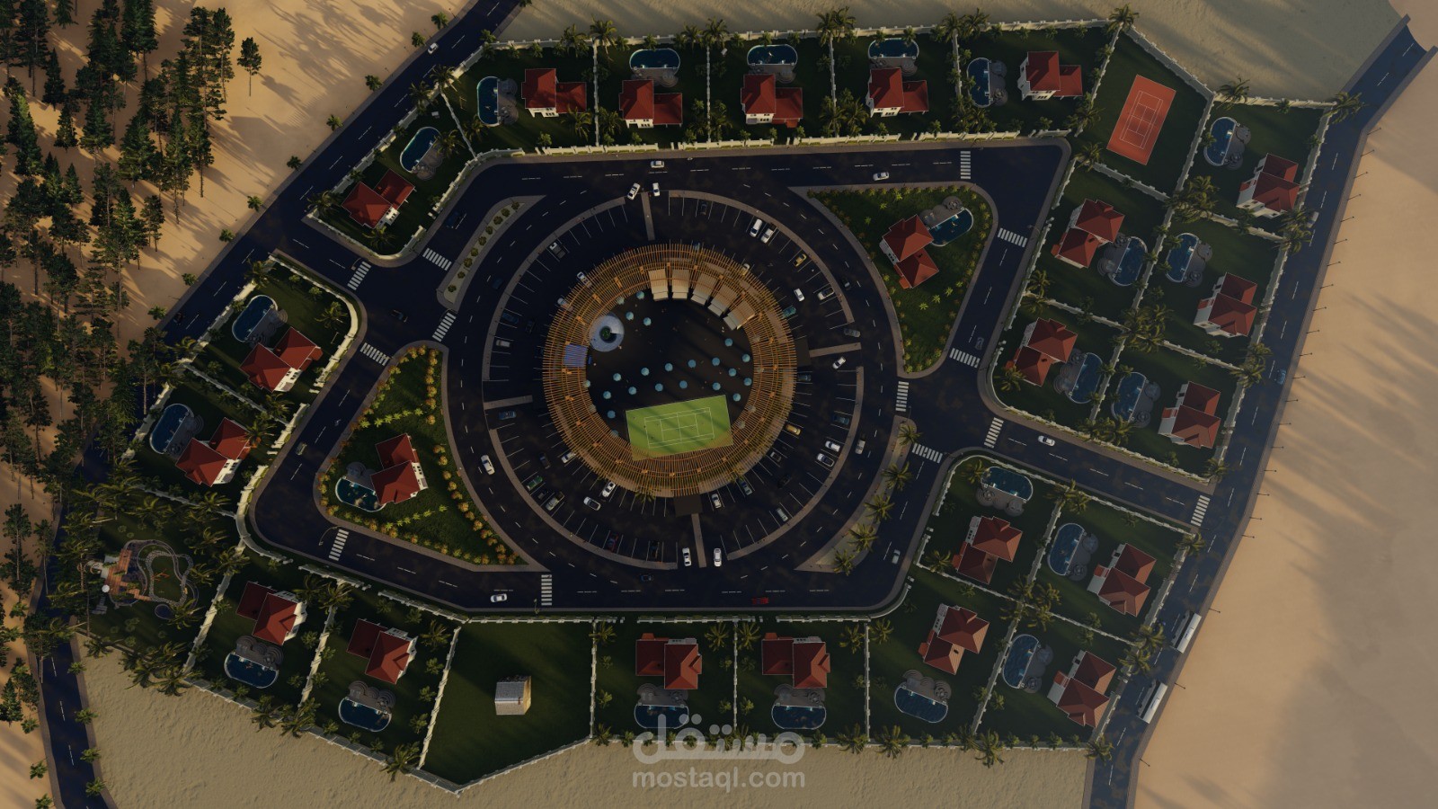 تصميم هندسي ومعماري لمدينة نموزجية