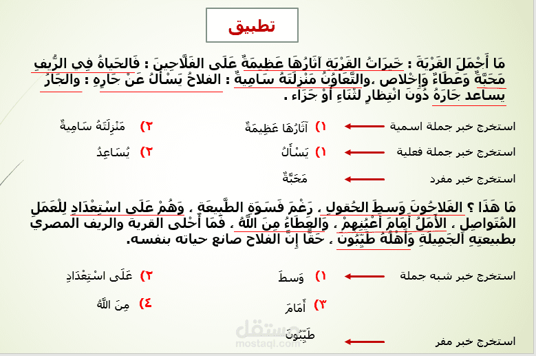 شرح الجملة الاسمية باور بوينت