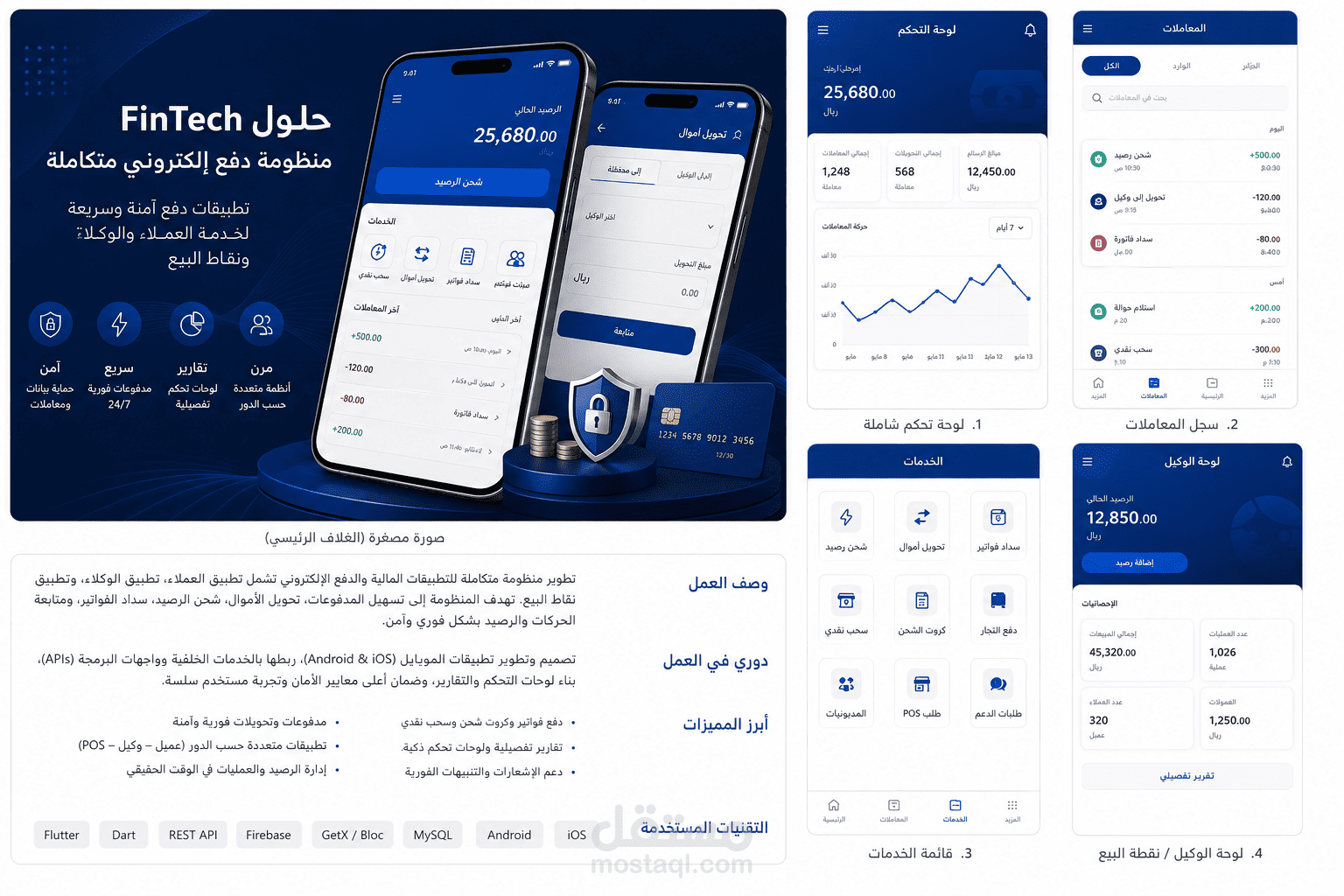 تطوير منظومة تطبيقات للدفع الإلكتروني والخدمات المالية