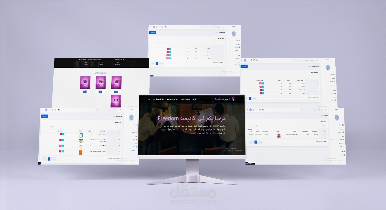 تصميم موقع كامل لمنتج اوشركة مع لوحة تحكم لكامل الموقع