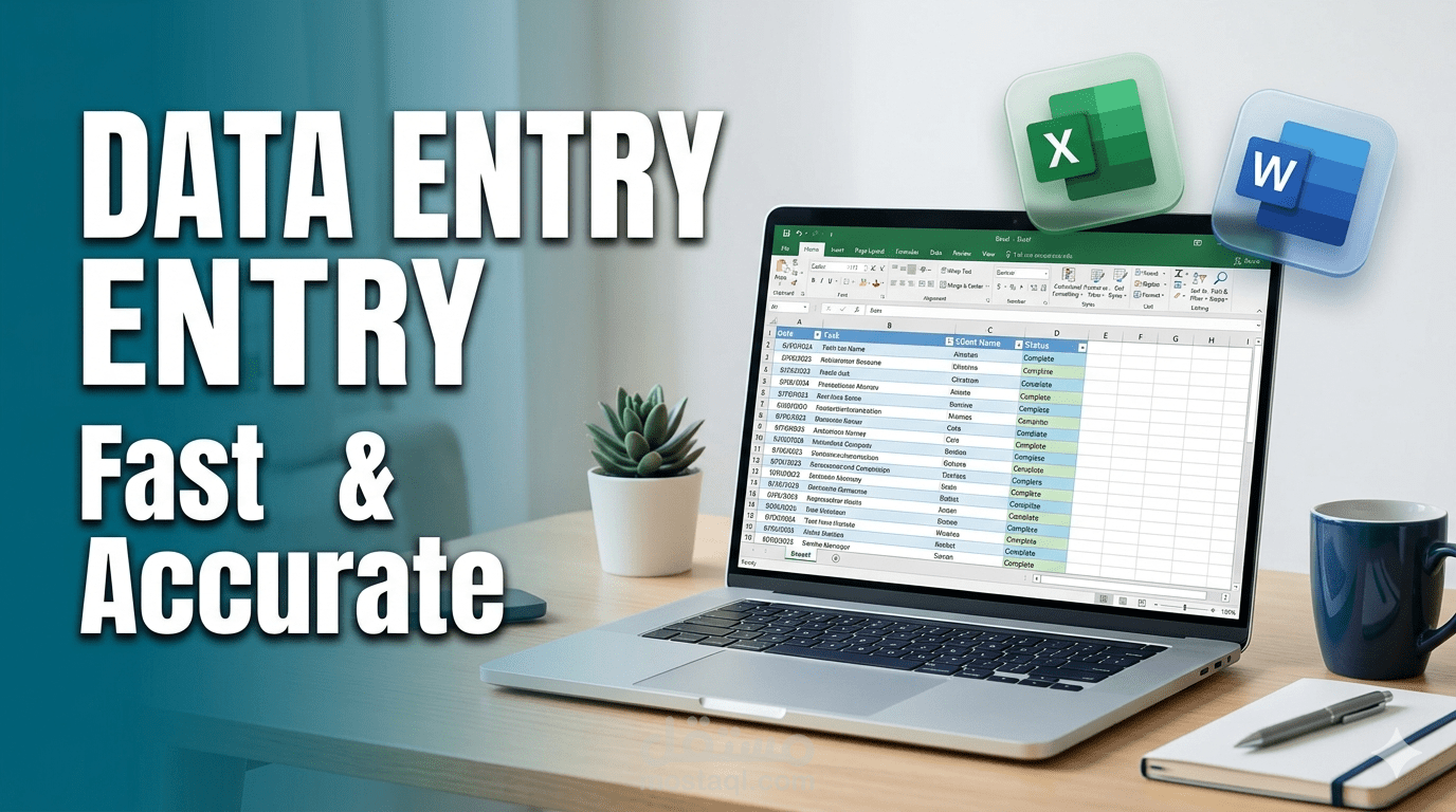 إدخال البيانات بدقة عالية في Excel أو Word بسرعة واحترافية