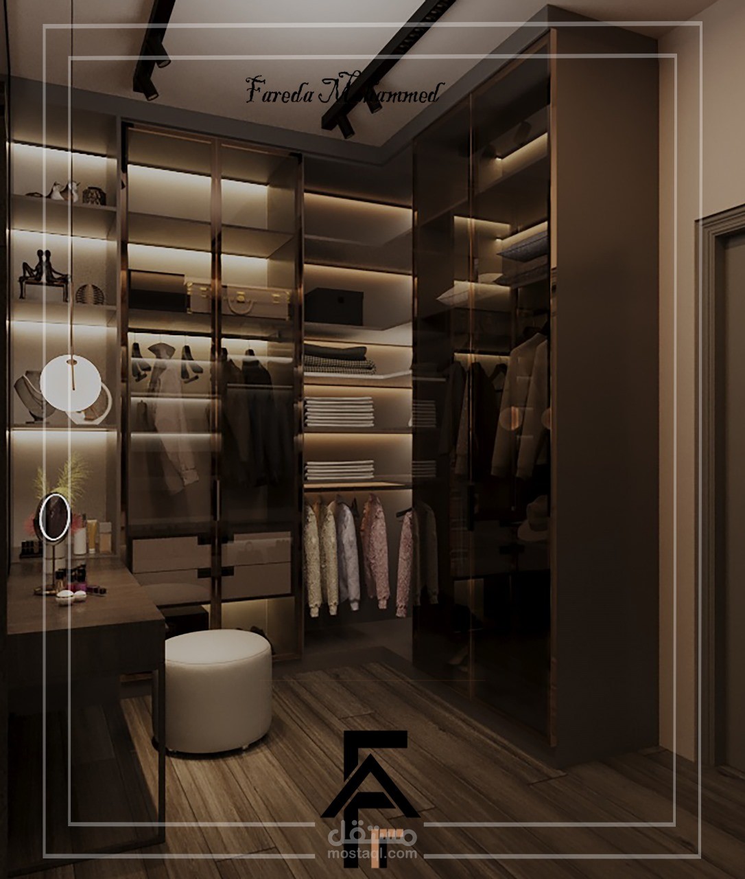 تصميم لغرفة ملابس