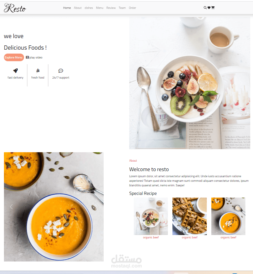 restaurant website