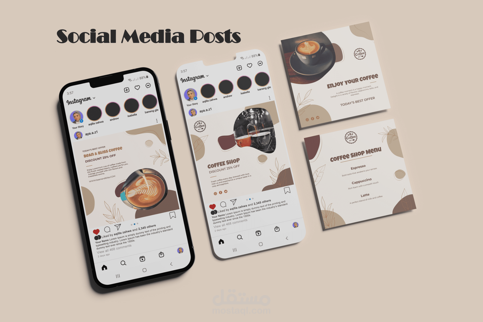 تصميم بوستات شوسيال ميديا