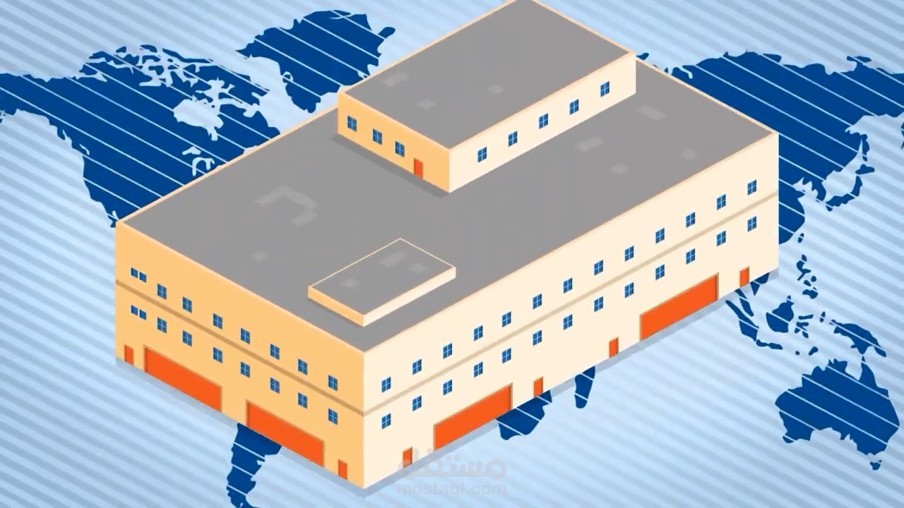 فيديو موشن جرافيك لشركة شحن و تخزين عالمية