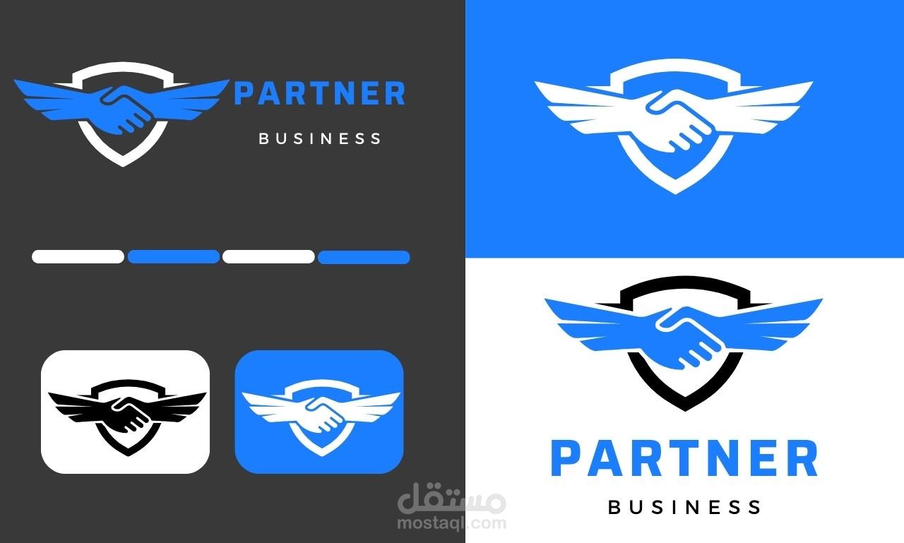 تصميم شعار مع عرض تقديمي احترافي لهوية الشعار