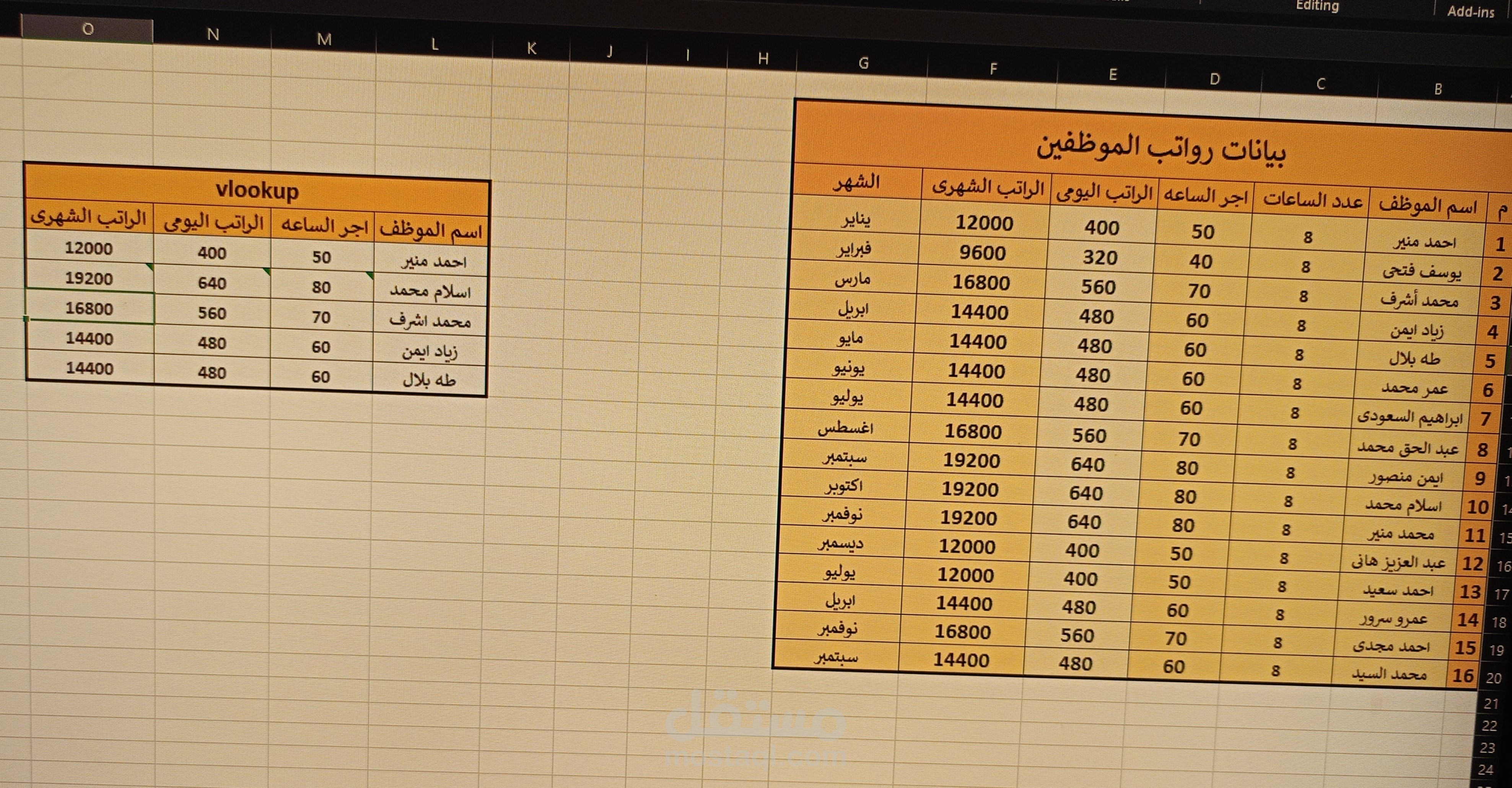 إدارة بيانات رواتب الموظفين