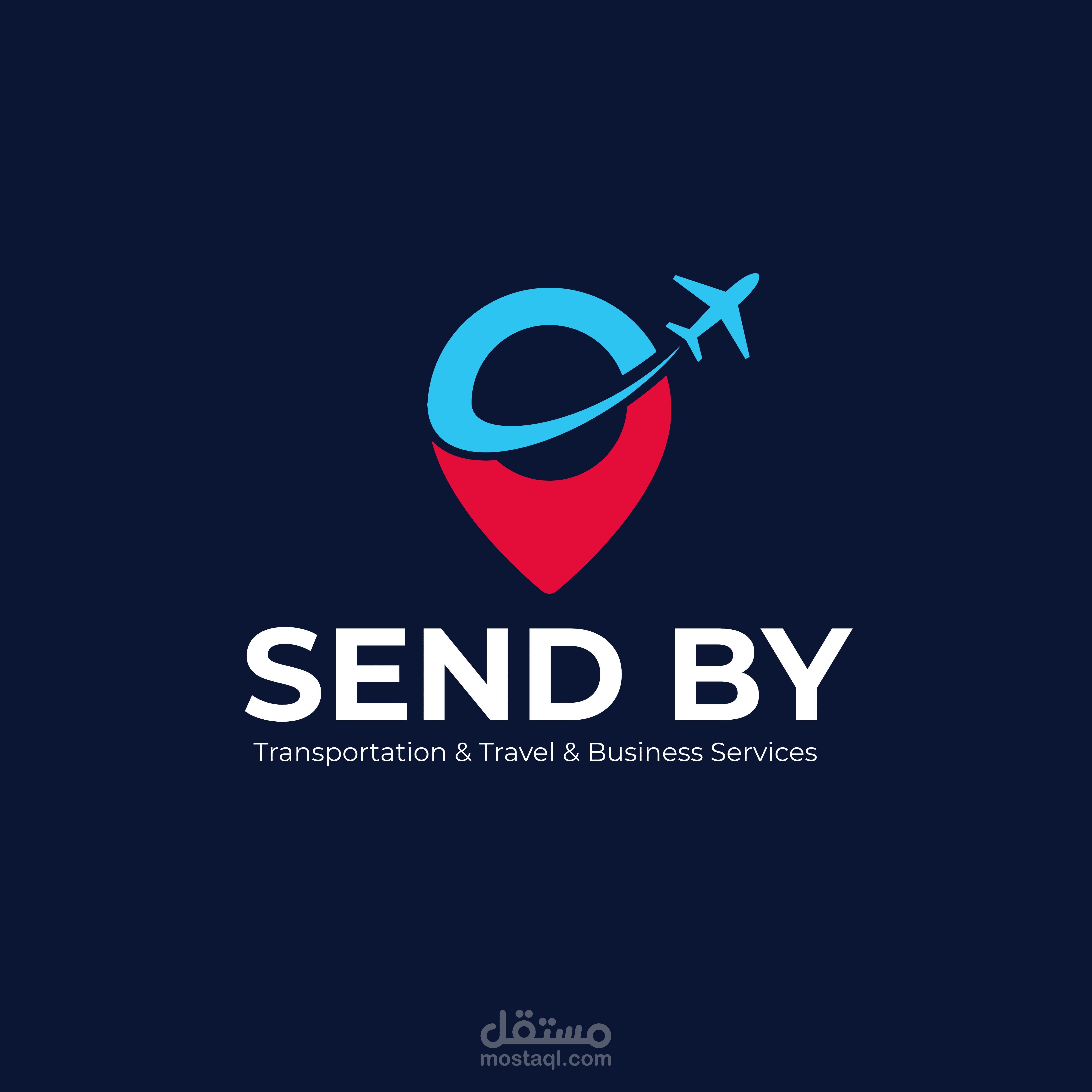 هوية بصرية شركة SEND BY للنقل والسفر