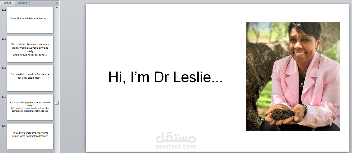 كتابة وتنسيق المحاضرات علي برنامج PowerPoint