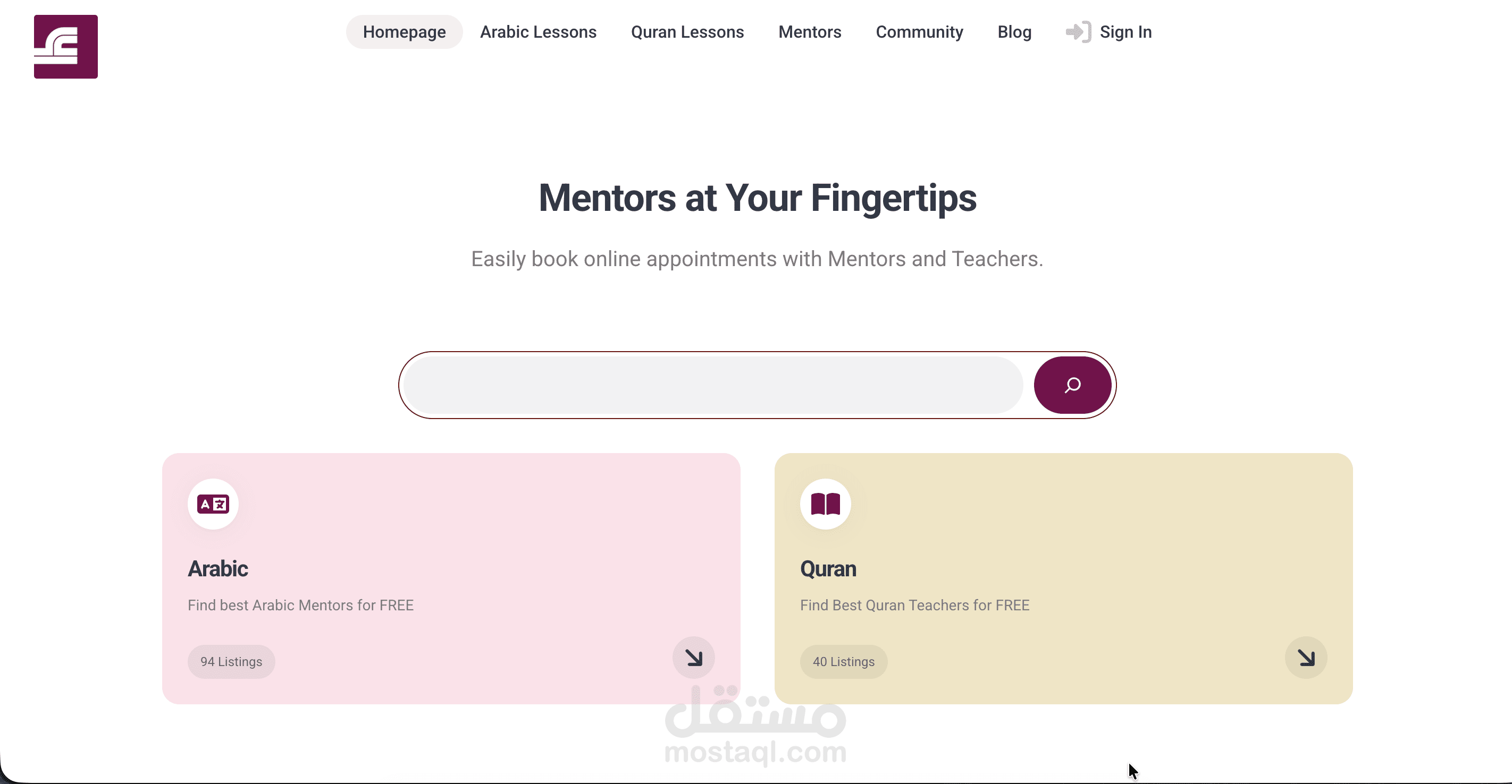 تصميم وتطوير منصة Arabic Mentor التعليمية باستخدام WordPress وHivePress