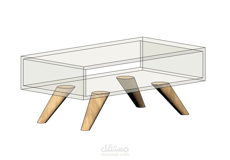 3d glass table family with revit (تصميم فاملي بالريفت )