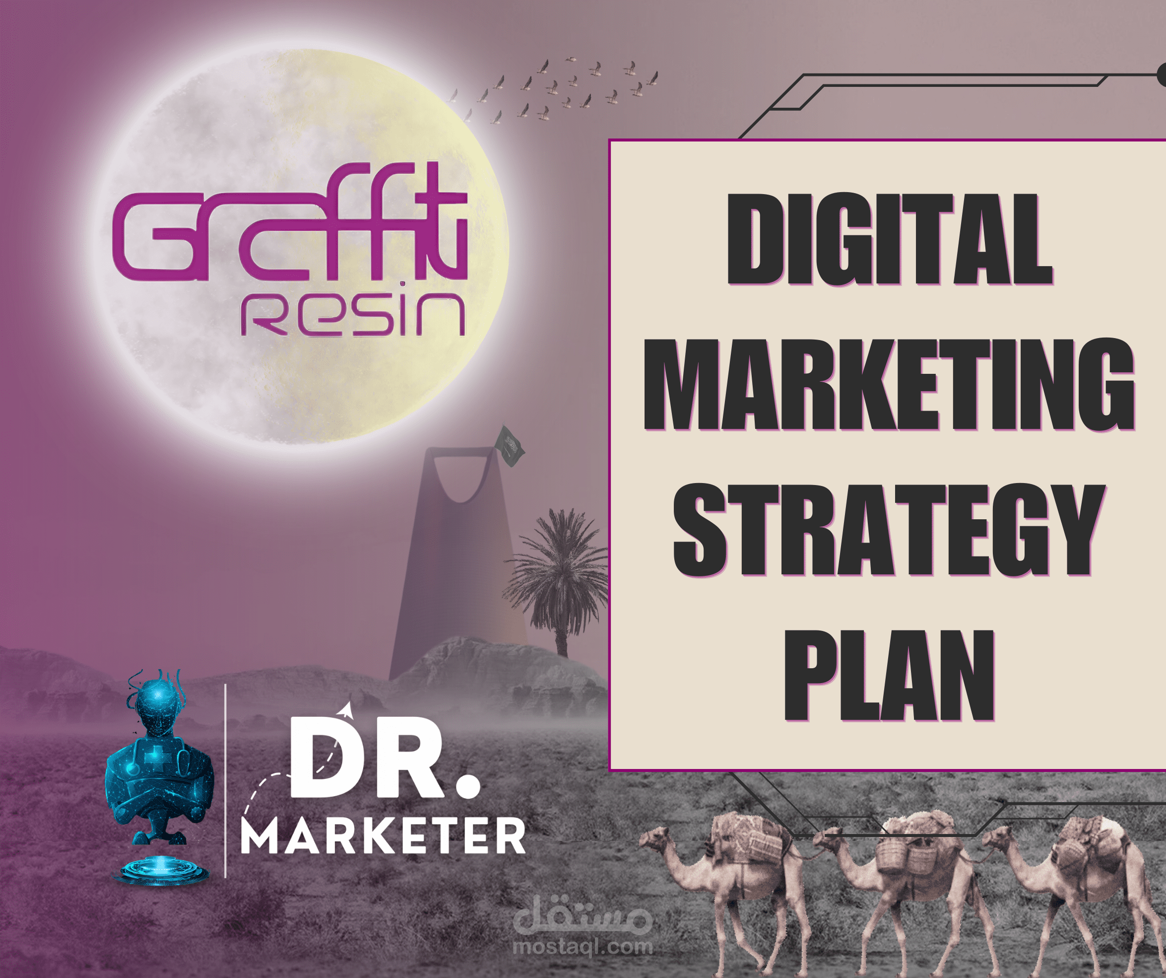 خطة تسويقية إستراتيجية كاملة لبراند Graffiti Resin بالمملكة العربيه السعوديه