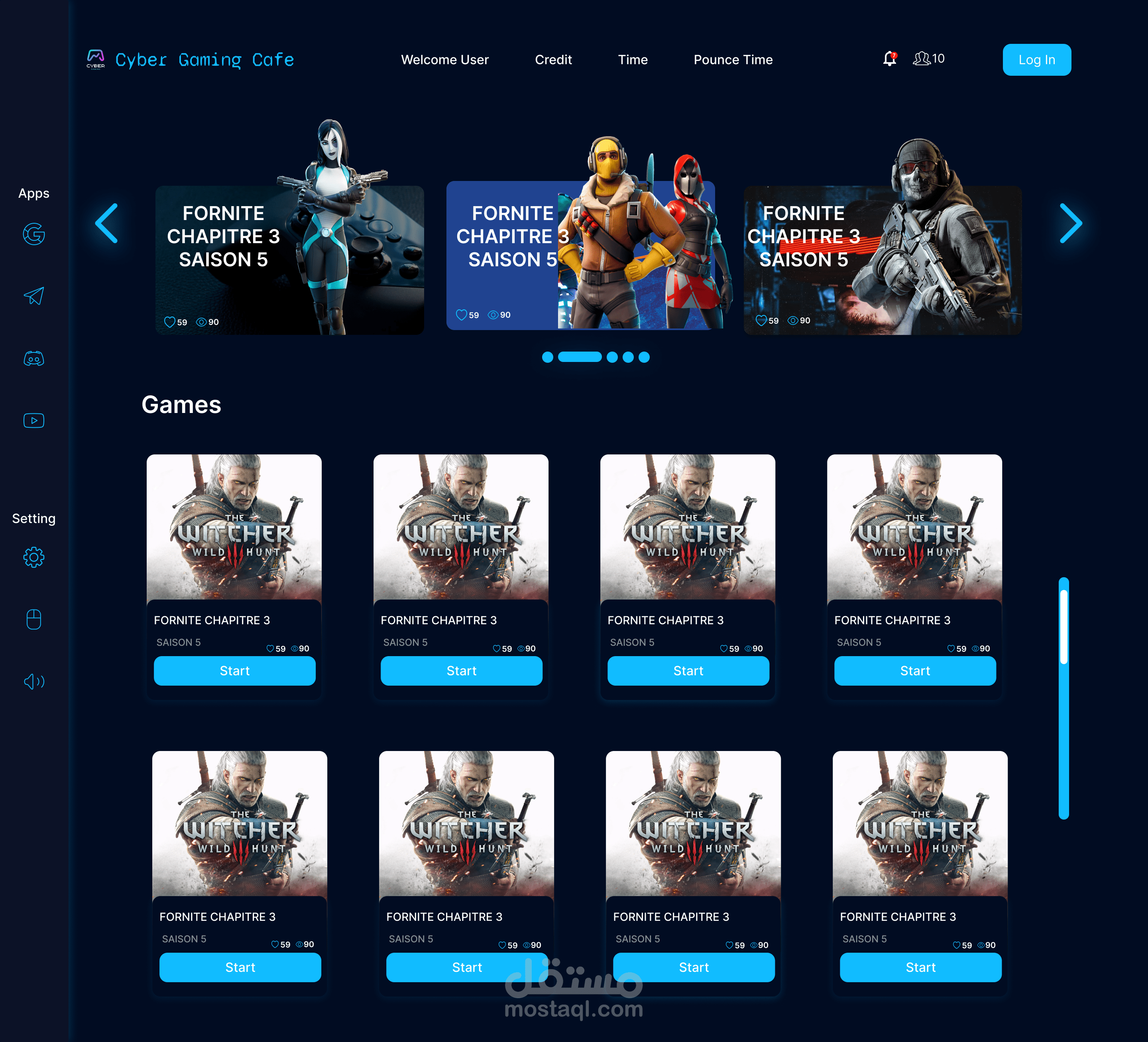 تصميم صفحه هبوط لمتجر الالعاب الالكترونية