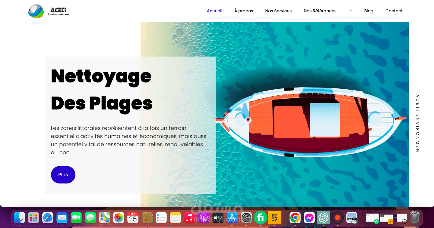 تصميم موقع احترافي لشركة مختصة في حماية البيئة